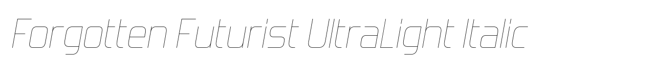 Forgotten Futurist UltraLight Italic image